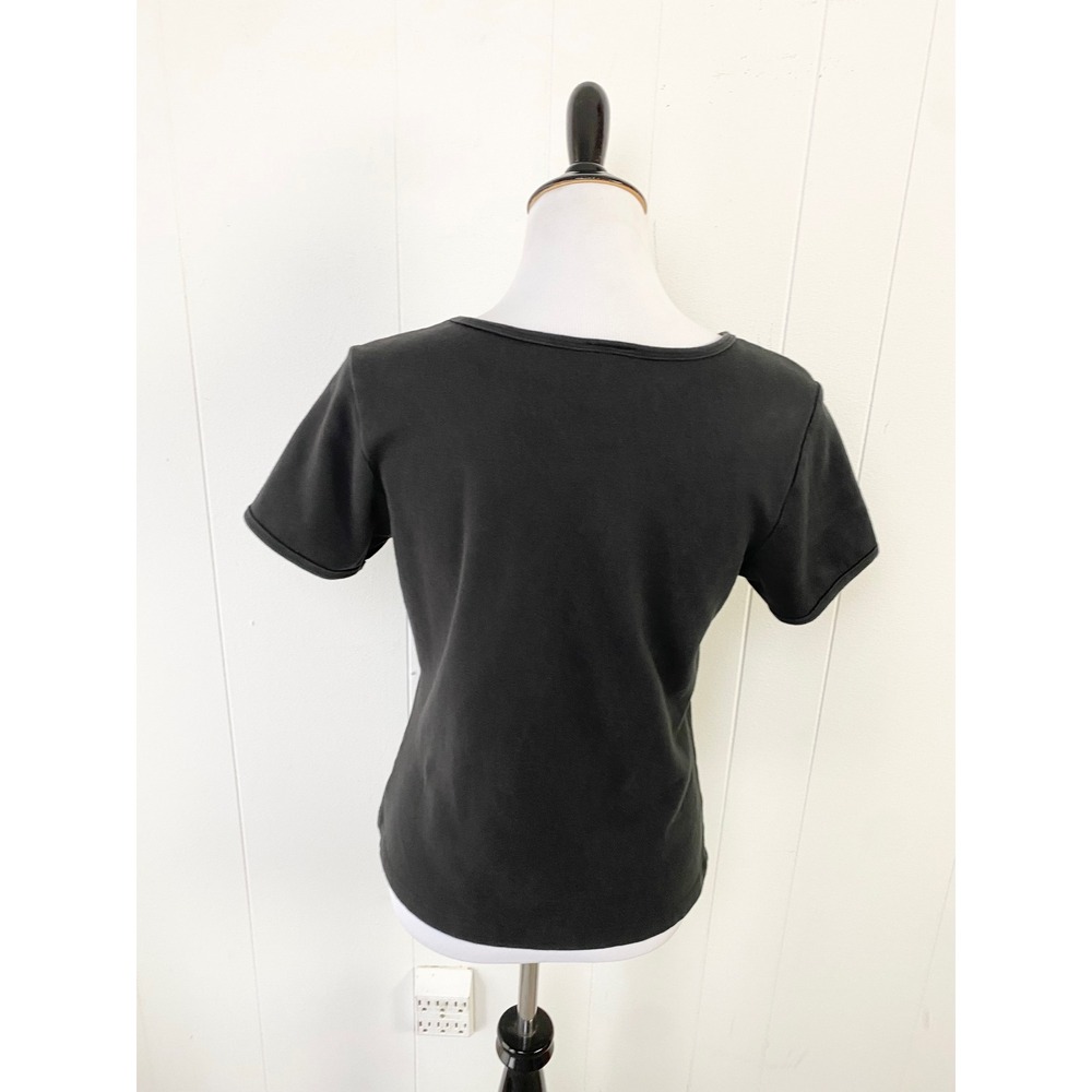 VTG Y2K‎ Harley-Davidson Orlando Black Stretch Scoop Neck T-Shirt Womens L Moto - Picture 2 of 9
